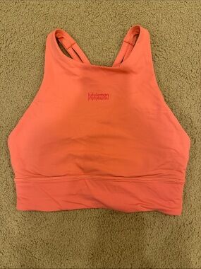 lululemon athletica Coral Pink High-Neck Sports Bra